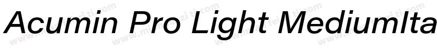 Acumin Pro Light MediumItalic字体转换